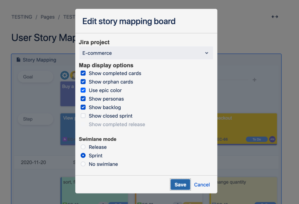 User story mapping