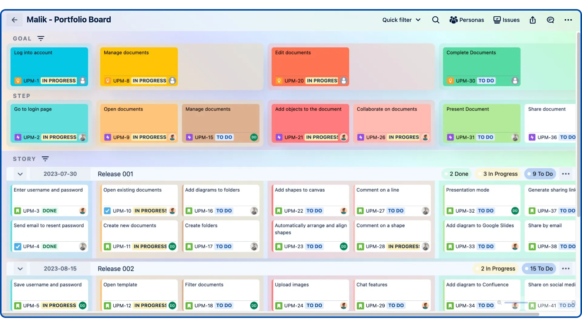 Story mapping feature of Agile User Story Map and Roadmap for Jira