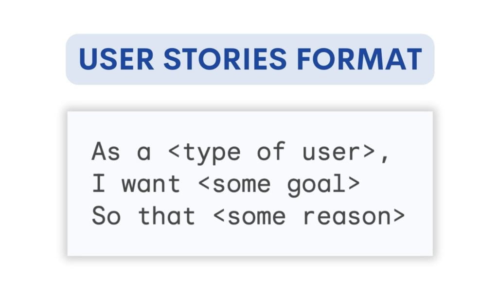 User Stories Format