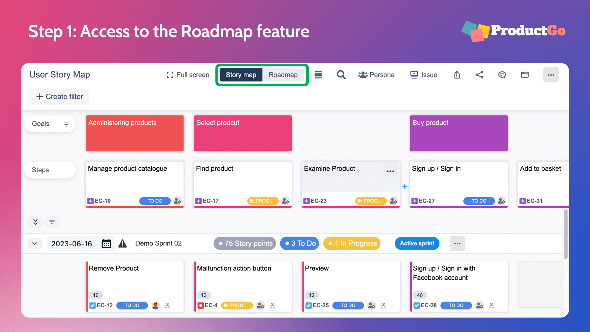 Slide1 Access to the Roadmap feature