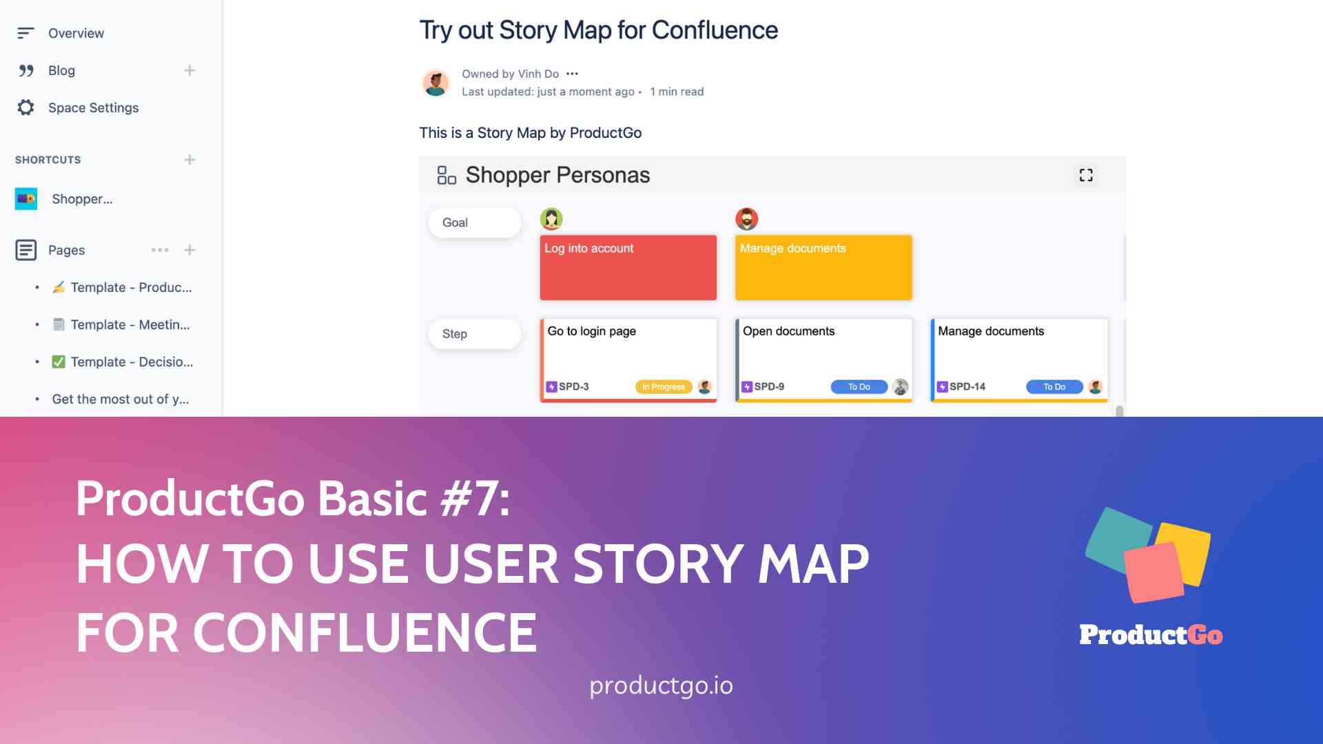 ProductGo Basic #7 how to use user story map for confluence