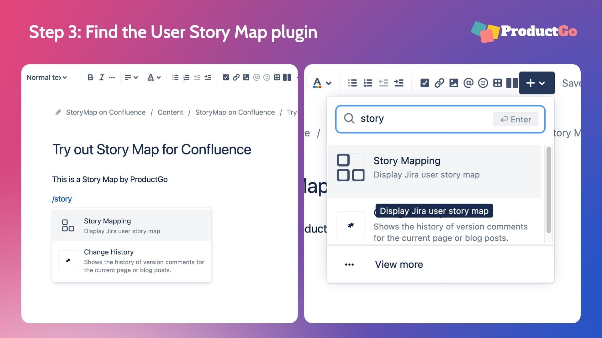 Step 3 Find the User Story Map plugin