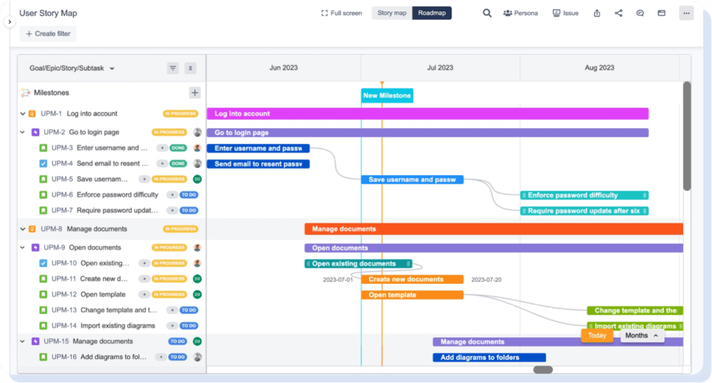 Agile User Story Map and Roadmap for Jira - DevSamurai