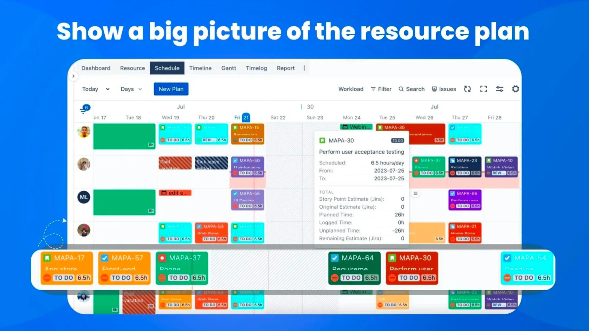 TeamBoard - Resource Planning, Project Management, Gantt Chart for Jira